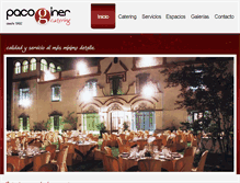 Tablet Screenshot of pacoginercatering.com